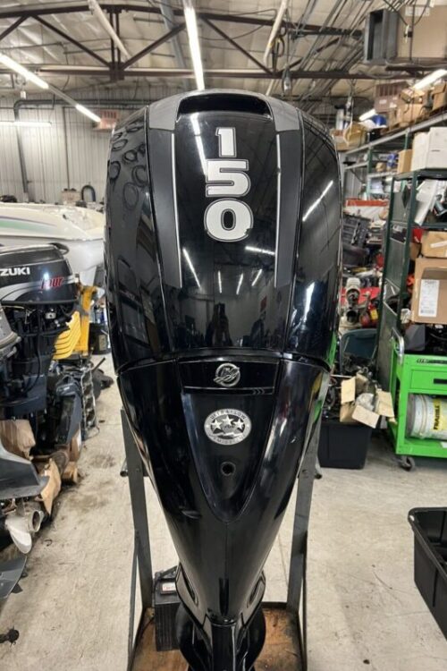 Used 2018 Mercury 150hp EFI 4 stroke, XL shaft 25″ long shaft