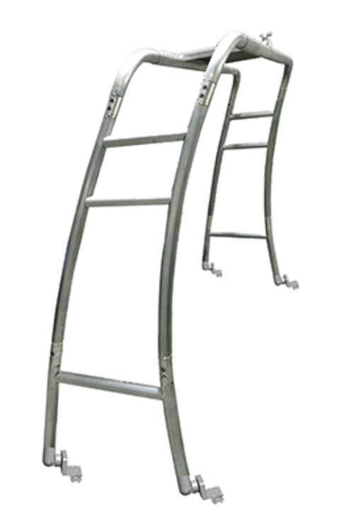 Origin-Indy Cruze Wakeboard Tower for Pontoon Boat Anodized/Black/White Coated