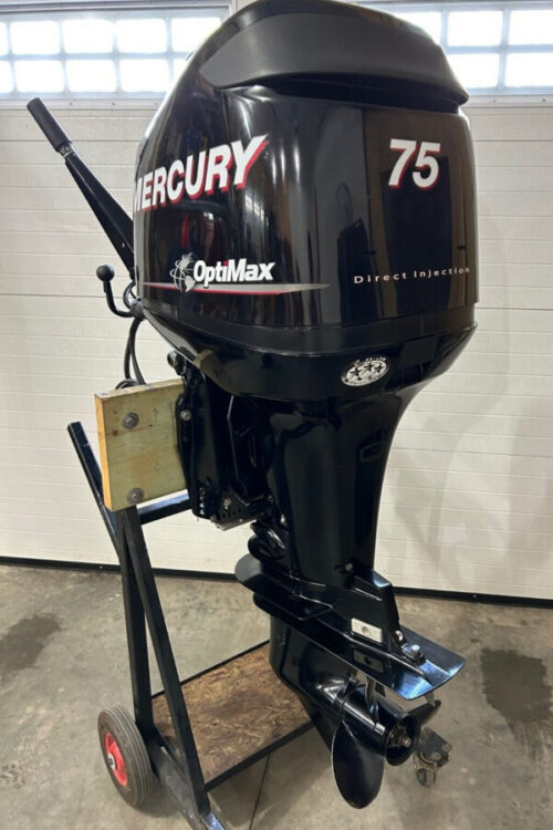 Used Mercury 75hp Optimax 2 Stroke Outboard Motor with Handle