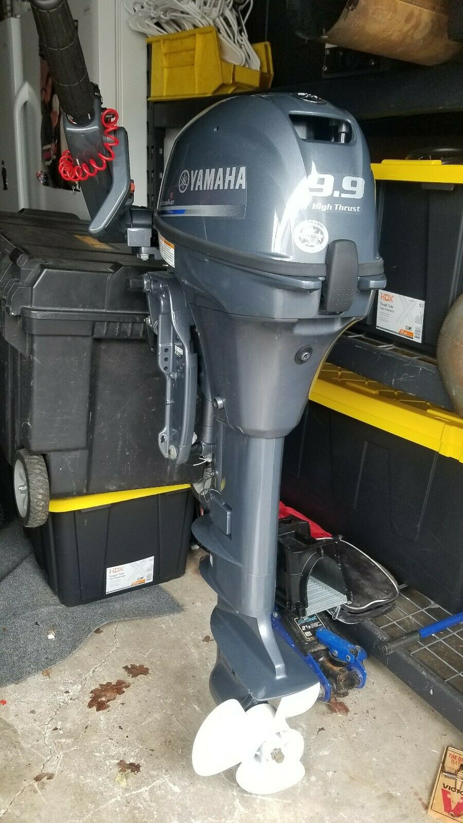 2017 Yamaha 9.9hp High Thrust 4 Stroke Outboard Motor with Tiller Handle - Image 2