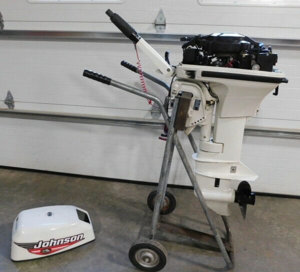 Johnson 15hp 2 Stroke Outboard Motor with Tiller Handle - Image 3